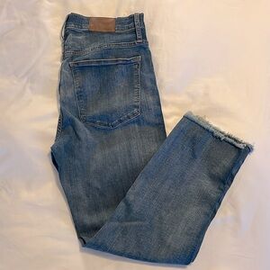Madewell Stovepipe Jeans Sz 30 Raw Hem